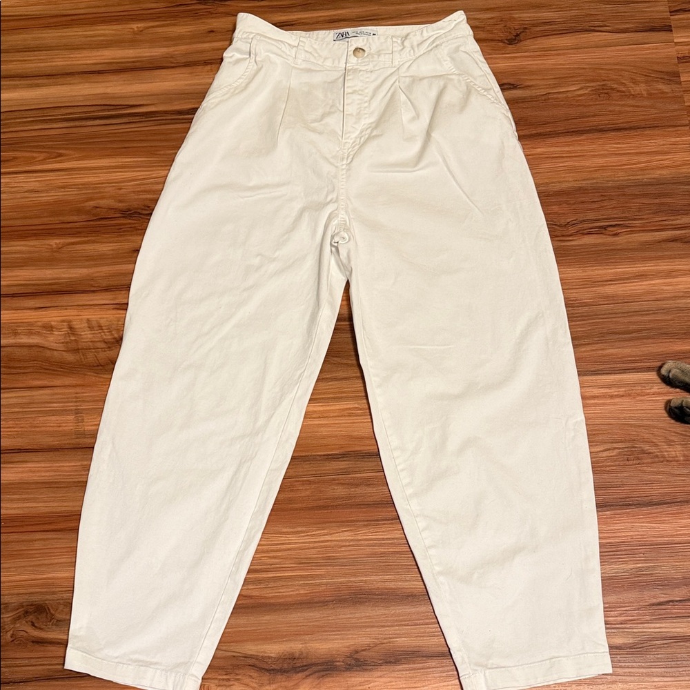 Zara women white pant